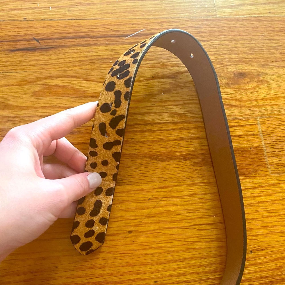 Calf hair genuine leather women’s belt